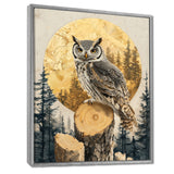 Owl Into Golden Forest Landscape - Owl Wall Art Prints