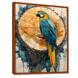 Parrot At Tropical Tree On Slide - Parrot Canvas Wall Art