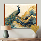 Golden Emerald And Agate Peacock Landscape - Peacock Wall Art Prints