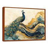 Golden Emerald And Agate Peacock Landscape - Peacock Wall Art Prints