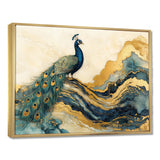 Golden Emerald And Agate Peacock Landscape - Peacock Wall Art Prints