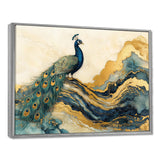 Golden Emerald And Agate Peacock Landscape - Peacock Wall Art Prints