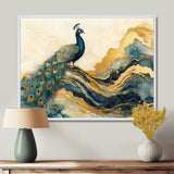 Golden Emerald And Agate Peacock Landscape - Peacock Wall Art Prints