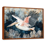 Pelican Flying Above Ocean Landscape - Pelican Wall Art Prints