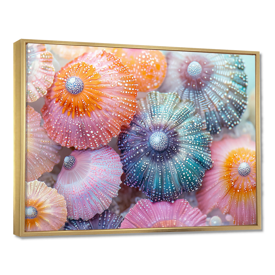 Colorful Sea Urchin In Coral Parade - Sea Urchin Living Room Wall Art