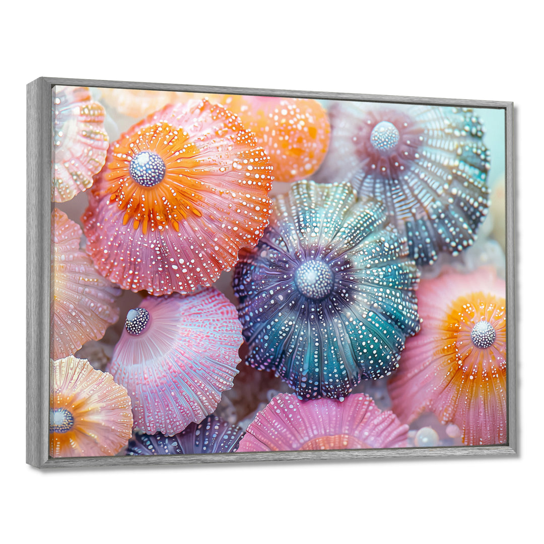 Colorful Sea Urchin In Coral Parade - Sea Urchin Living Room Wall Art