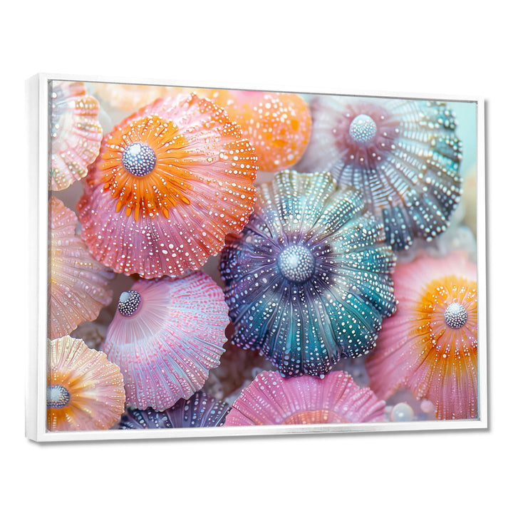 Colorful Sea Urchin In Coral Parade - Sea Urchin Living Room Wall Art