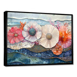 Colorful Sea Urchin And Flower Serenade - Sea Urchin Canvas Wall Art