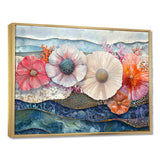 Colorful Sea Urchin And Flower Serenade - Sea Urchin Canvas Wall Art