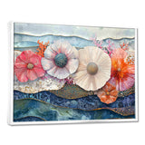 Colorful Sea Urchin And Flower Serenade - Sea Urchin Canvas Wall Art