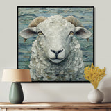 Ewes Gaze Of Sheep Portrait - Sheep Canvas Wall Art