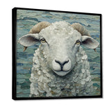 Ewes Gaze Of Sheep Portrait - Sheep Canvas Wall Art