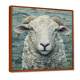 Ewes Gaze Of Sheep Portrait - Sheep Canvas Wall Art