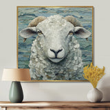 Ewes Gaze Of Sheep Portrait - Sheep Canvas Wall Art