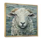 Ewes Gaze Of Sheep Portrait - Sheep Canvas Wall Art