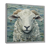Ewes Gaze Of Sheep Portrait - Sheep Canvas Wall Art