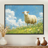 Quiet Pasture Sheep Portrait - Sheep Home Decor Art