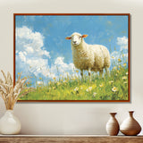 Quiet Pasture Sheep Portrait - Sheep Home Decor Art
