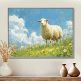 Quiet Pasture Sheep Portrait - Sheep Home Decor Art