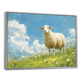 Quiet Pasture Sheep Portrait - Sheep Home Decor Art