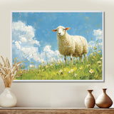 Quiet Pasture Sheep Portrait - Sheep Home Decor Art