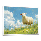 Quiet Pasture Sheep Portrait - Sheep Home Decor Art