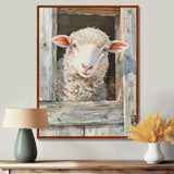 Cute Sheep Portrait At The Farm - Sheep Home Decor Art