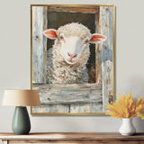 Cute Sheep Portrait At The Farm - Sheep Home Decor Art