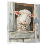 Cute Sheep Portrait At The Farm - Sheep Home Decor Art