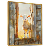 Photo Of Sheep Portrait At The Barn - Sheep Bedroom Wall Art