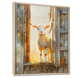 Photo Of Sheep Portrait At The Barn - Sheep Bedroom Wall Art