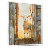 Photo Of Sheep Portrait At The Barn - Sheep Bedroom Wall Art