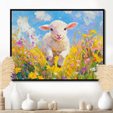 Cute Spring Lamb Having Fun At The Barn - Sheep Wall Decor