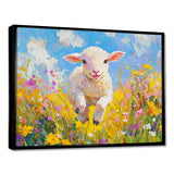 Cute Spring Lamb Having Fun At The Barn - Sheep Wall Decor