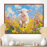 Cute Spring Lamb Having Fun At The Barn - Sheep Wall Decor