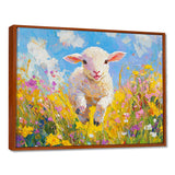 Cute Spring Lamb Having Fun At The Barn - Sheep Wall Decor