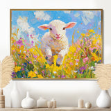 Cute Spring Lamb Having Fun At The Barn - Sheep Wall Decor