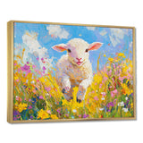 Cute Spring Lamb Having Fun At The Barn - Sheep Wall Decor