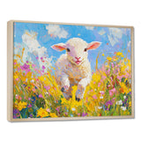 Cute Spring Lamb Having Fun At The Barn - Sheep Wall Decor
