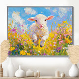 Cute Spring Lamb Having Fun At The Barn - Sheep Wall Decor
