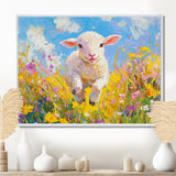 Cute Spring Lamb Having Fun At The Barn - Sheep Wall Decor