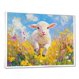 Cute Spring Lamb Having Fun At The Barn - Sheep Wall Decor