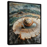 Snail At The Mountain On Slide - Brown Snail Wall Art