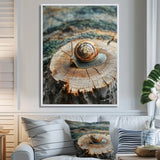 Snail At The Mountain On Slide - Brown Snail Wall Art