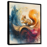 Abstract Vivid Squirrel At The Mountain On Slide - Squirrel Living Room Wall Art