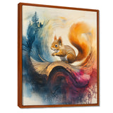 Abstract Vivid Squirrel At The Mountain On Slide - Squirrel Living Room Wall Art