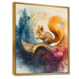 Abstract Vivid Squirrel At The Mountain On Slide - Squirrel Living Room Wall Art