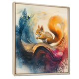 Abstract Vivid Squirrel At The Mountain On Slide - Squirrel Living Room Wall Art