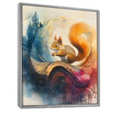 Abstract Vivid Squirrel At The Mountain On Slide - Squirrel Living Room Wall Art