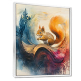 Abstract Vivid Squirrel At The Mountain On Slide - Squirrel Living Room Wall Art